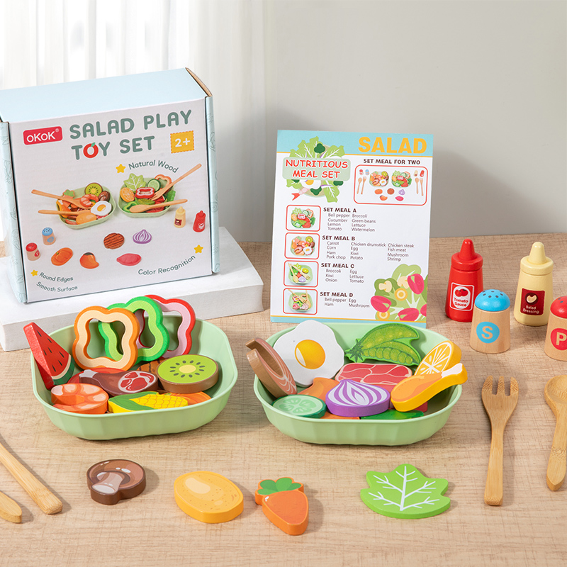 Baby Food Under 1 Year - Drewniany Zestaw Zabawek do Udawania Gotowania