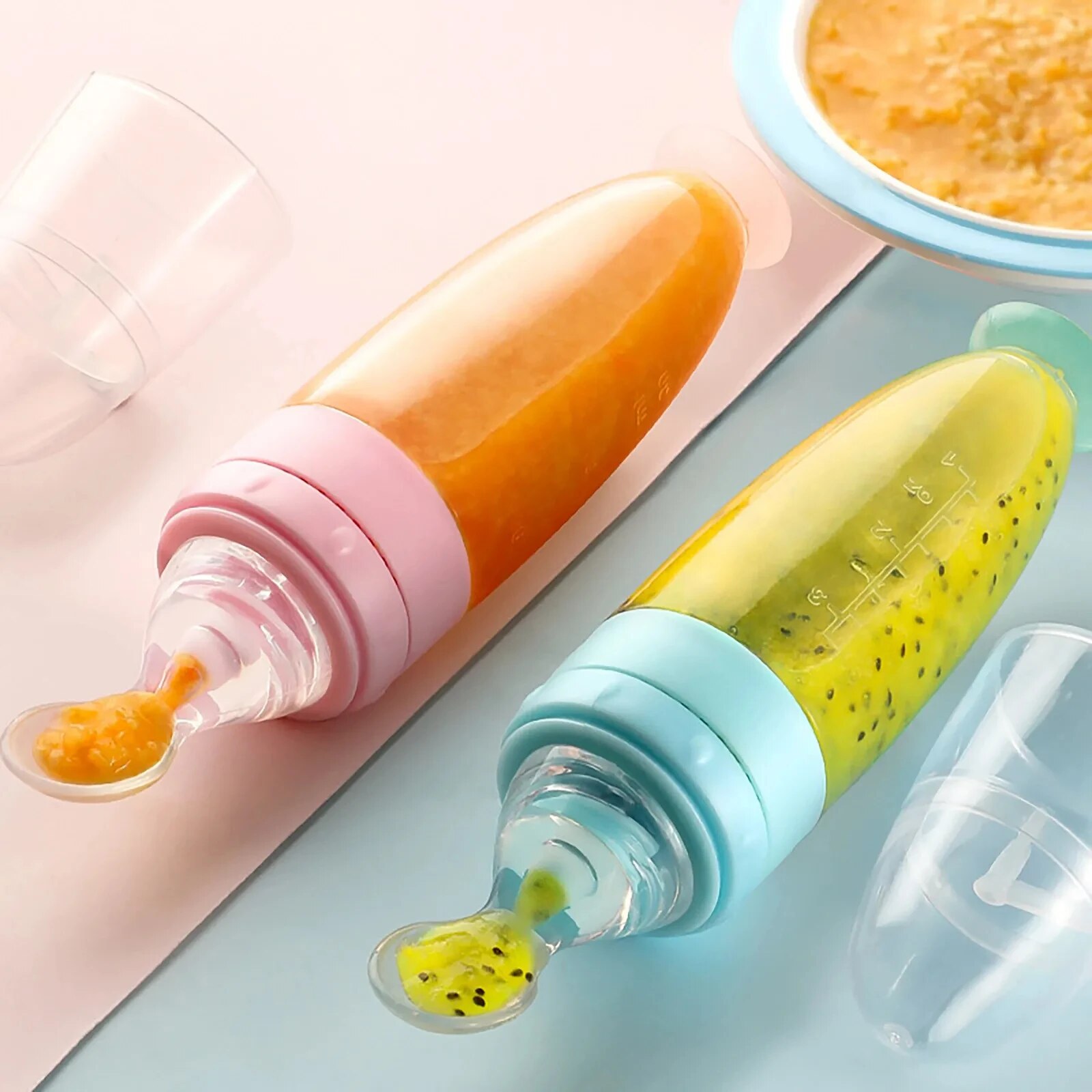 Baby Food Feeder - Depresyjna silikonowa butelka do karmienia bezpieczne