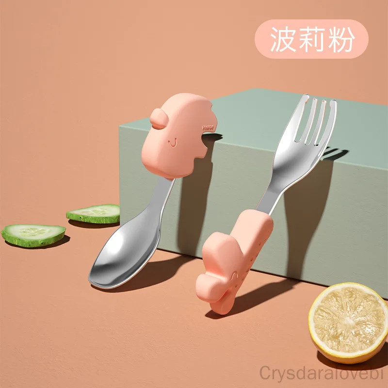 Baby Food In Japan - Zestaw Słonik Krótki Widelec Łyżka Zestaw