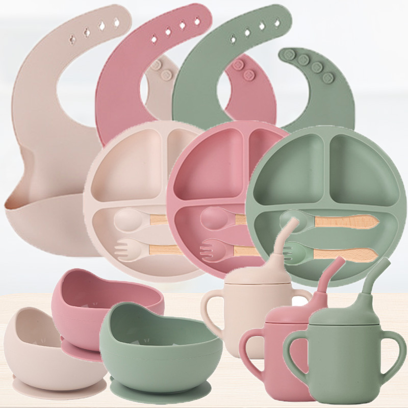 Baby Food Feeder - Zestaw silikonowej zastawy stołowej dla dzieci