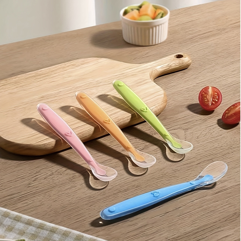 Baby Food Lunch - 1/2 szt. Miękka silikonowa łyżeczka dla