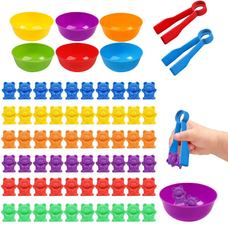 Baby Food Game - Liczenie Miśków Gry Klocki Sortowanie Kolorów