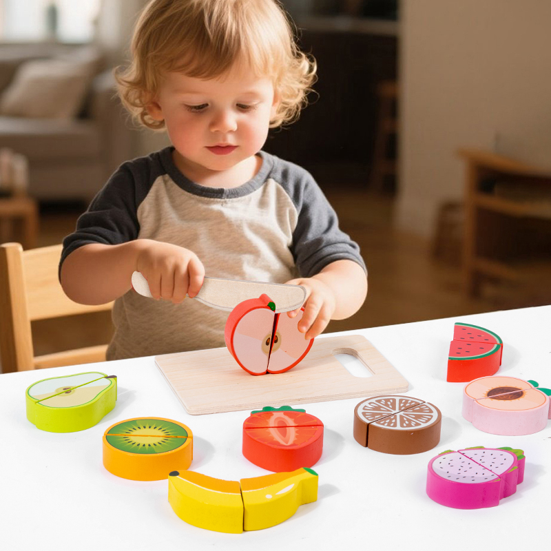 Baby Food Under 1 Year - Drewniana Kuchnia Zabawka Udawana Symulacja Krojenie