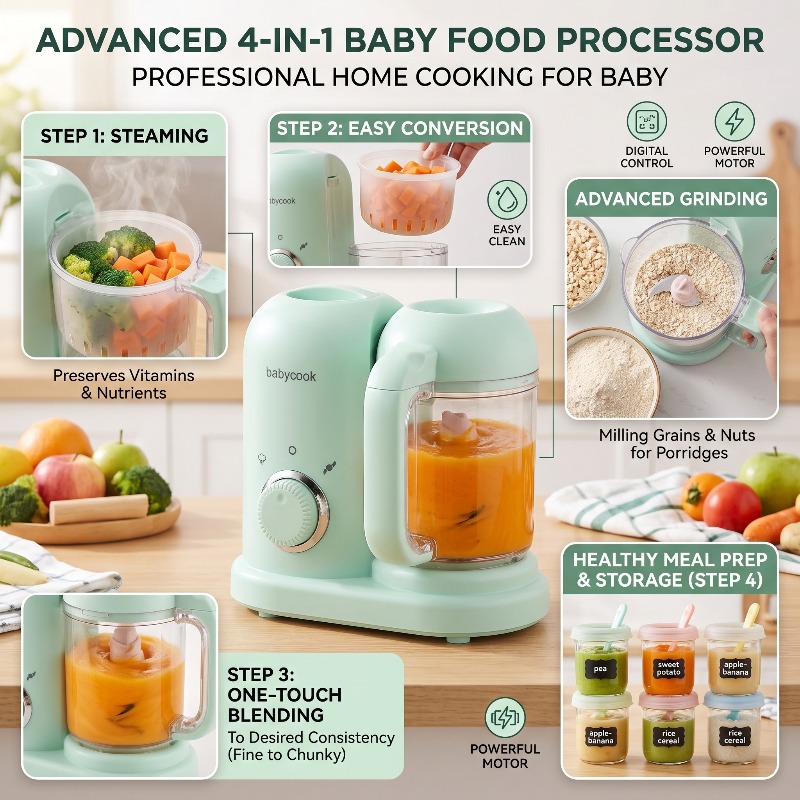 Wielofunkcyjny, precyzyjny roz – Baby Food Blender And Steamer recenzja i cena